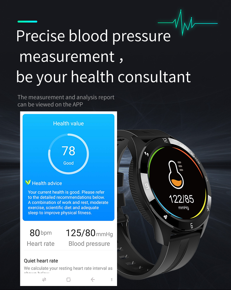 Q85 Smart Watch Men Women For Android IOS phone Waterproof Heart Rate Tracker Blood Pressure Oxygen Sport Smartwatch