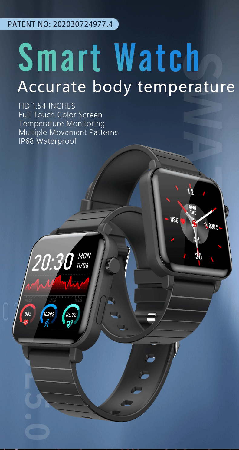 Q87 All-day Activity Tracker Smartwatch Dual UI Exchange Body temperature