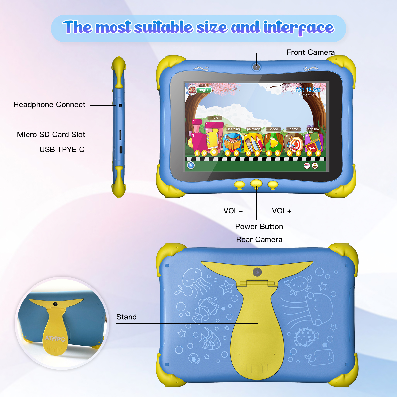 8 inch Student School Quad Core Tablets Android 10 OS Kid Tablet PC