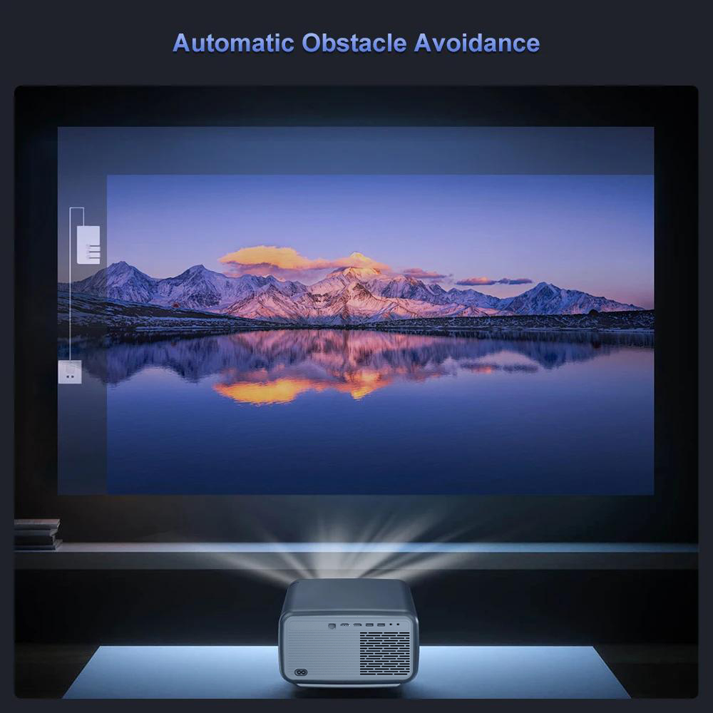 4.45inch LCD 1080P Projector 1000ANSI 4k 8k Video Support Auto Focus Keystone HD USB for Home/Movie/Office/Classroom Android 12