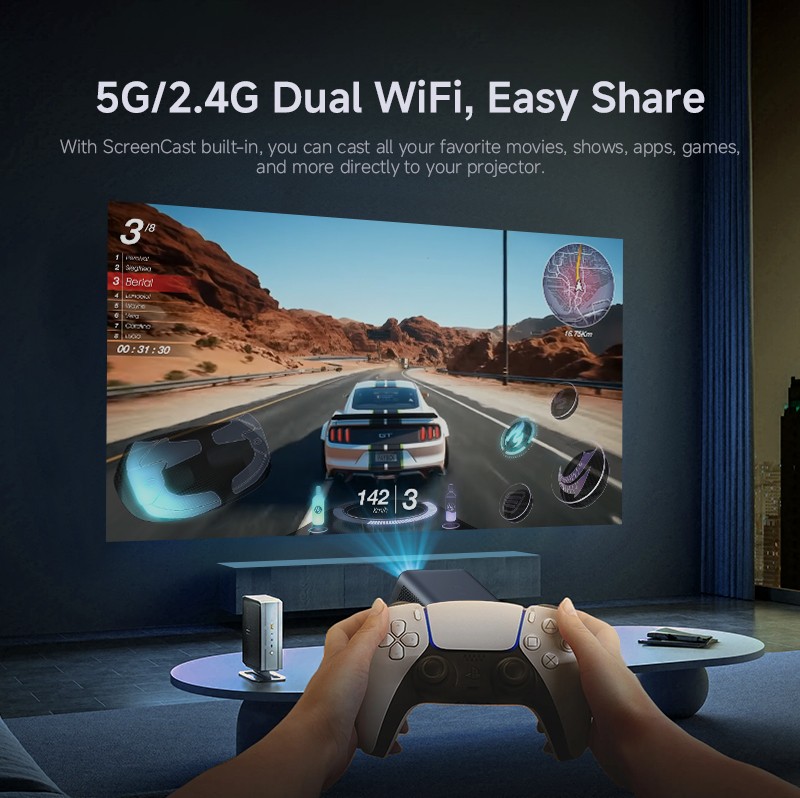300Ansi Lumens 1080P Full hd Bt Custom logo Android 11 Wifi 5g Projector for Home Theater Tv Cinema Office