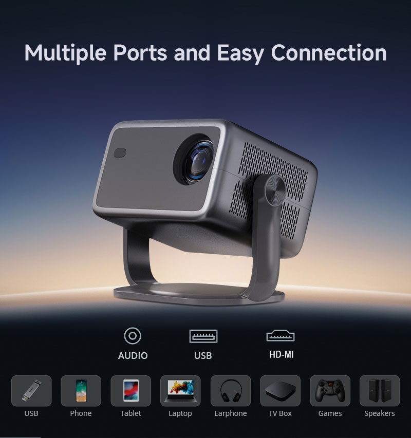 300Ansi Lumens 1080P Full hd Bt Custom logo Android 11 Wifi 5g Projector for Home Theater Tv Cinema Office