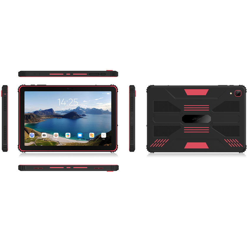 10.1 Inch IP68 Android 12 Industrial Rugged 4G T616 Octa Core Tablet PC with Waterproof Anti-Dust 10000mAh