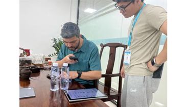 Customer visiting today and finalize the first tablet order