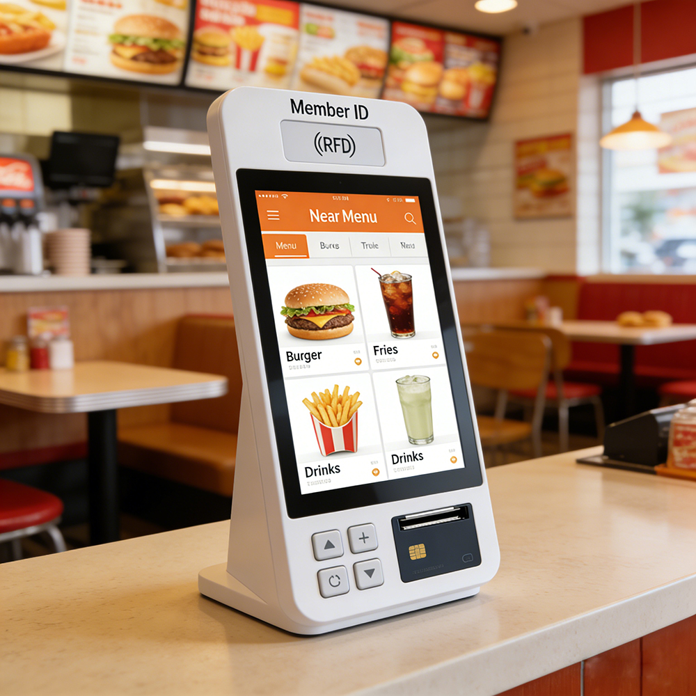 ODM Tablet 7 Inch Restaurants POS Terminal Android Tablet Ordering Kiosk Smart Digital Food Aluminum Kiosk Custom Tablet MID