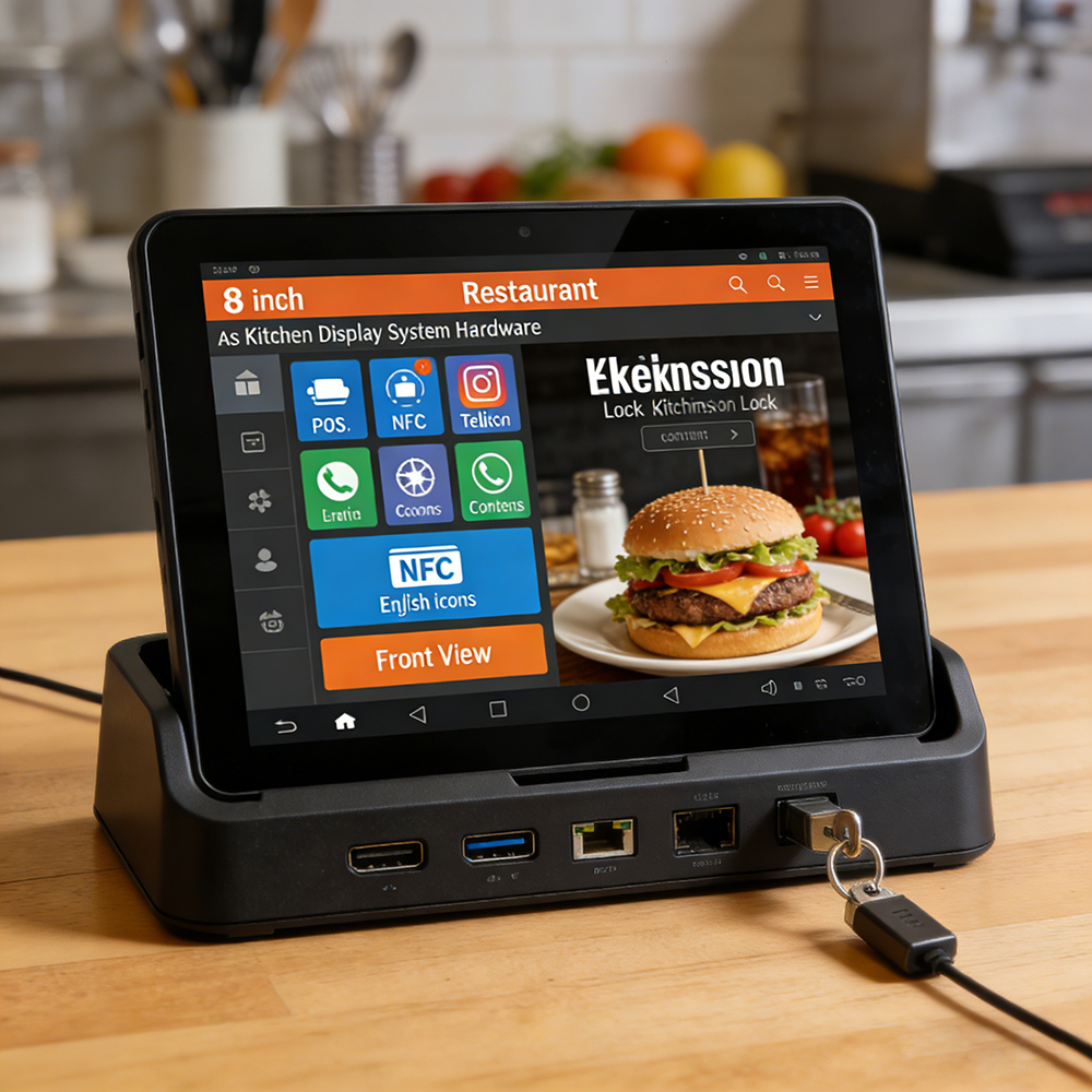 8 Inch Restaurant Ordering Tablet With NFC/RFID Reader Android 14/15/16 Embedded Economical Configuration Kiosk Pos Tablet