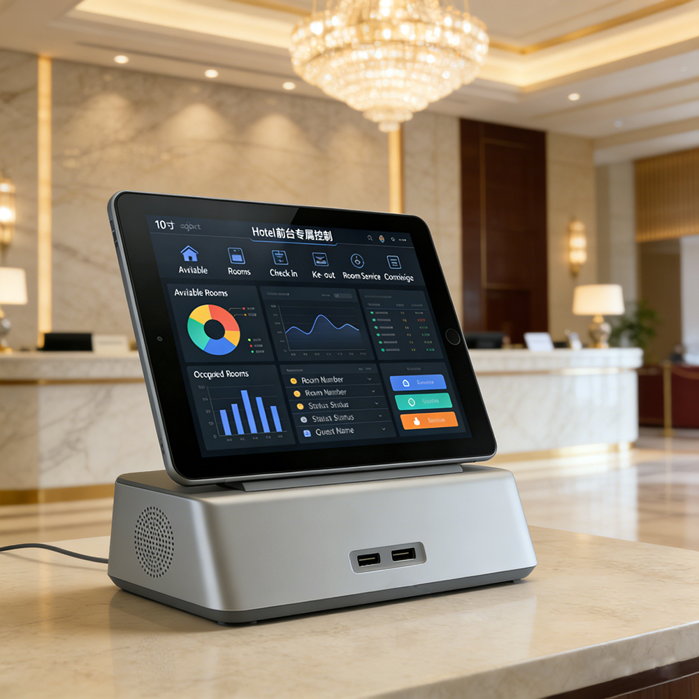 ODM Custom 12.2 Inch Tablet Hotel Restaurant Center Control Cradle POS NFC WIFI 4G Unisoc T620 Android Smart Control Solution