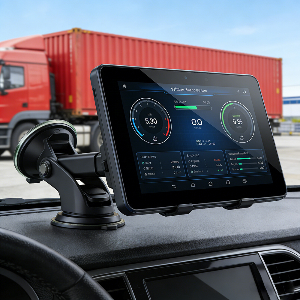 ODM 8Inch Android 14 Vehicle Tablet with GPS OBD2 - 4G LTE Car Monitor, Supports CarPlay/NFC, ODM Logistics Dashboard Tablet Pc