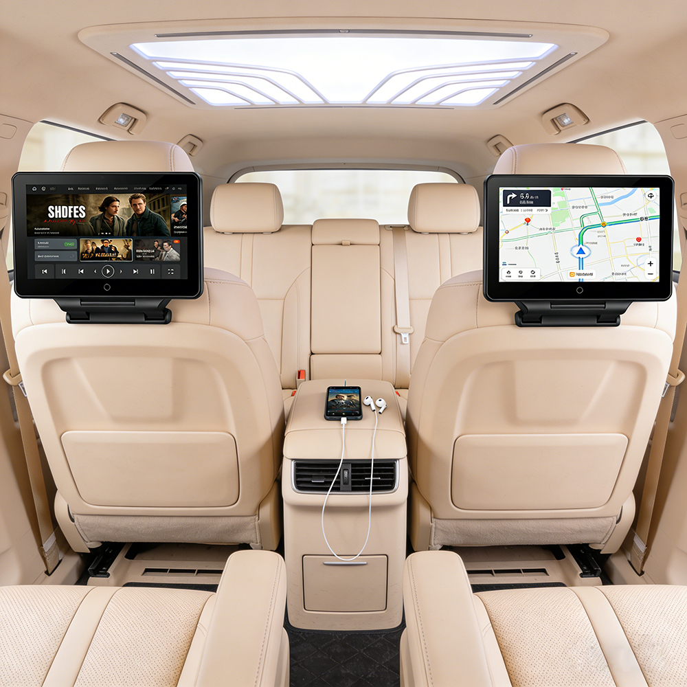 ODM 11 Inch Android Rear Seat Car Monitor Tablet PC with 4G LTE Wif Bt GPS Dual Type C Anti-Glare Screen for Vehicles Tablet