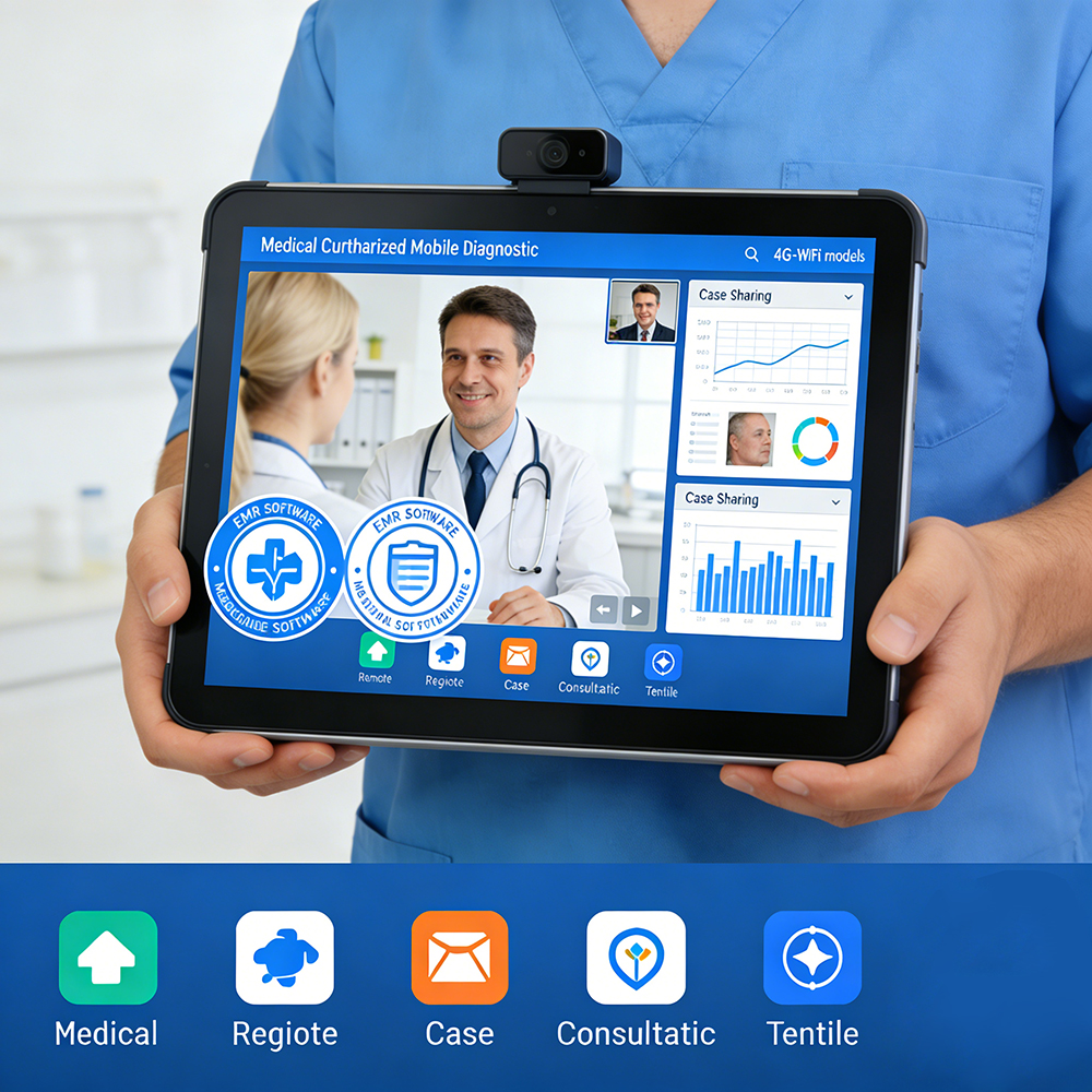 ODM Medical Tablet Pc 10.1 Inch INCELL FHD Video Call Tablet Android 15 Tablet 4gb Ram 128gb Rom with Back Holder Tablet